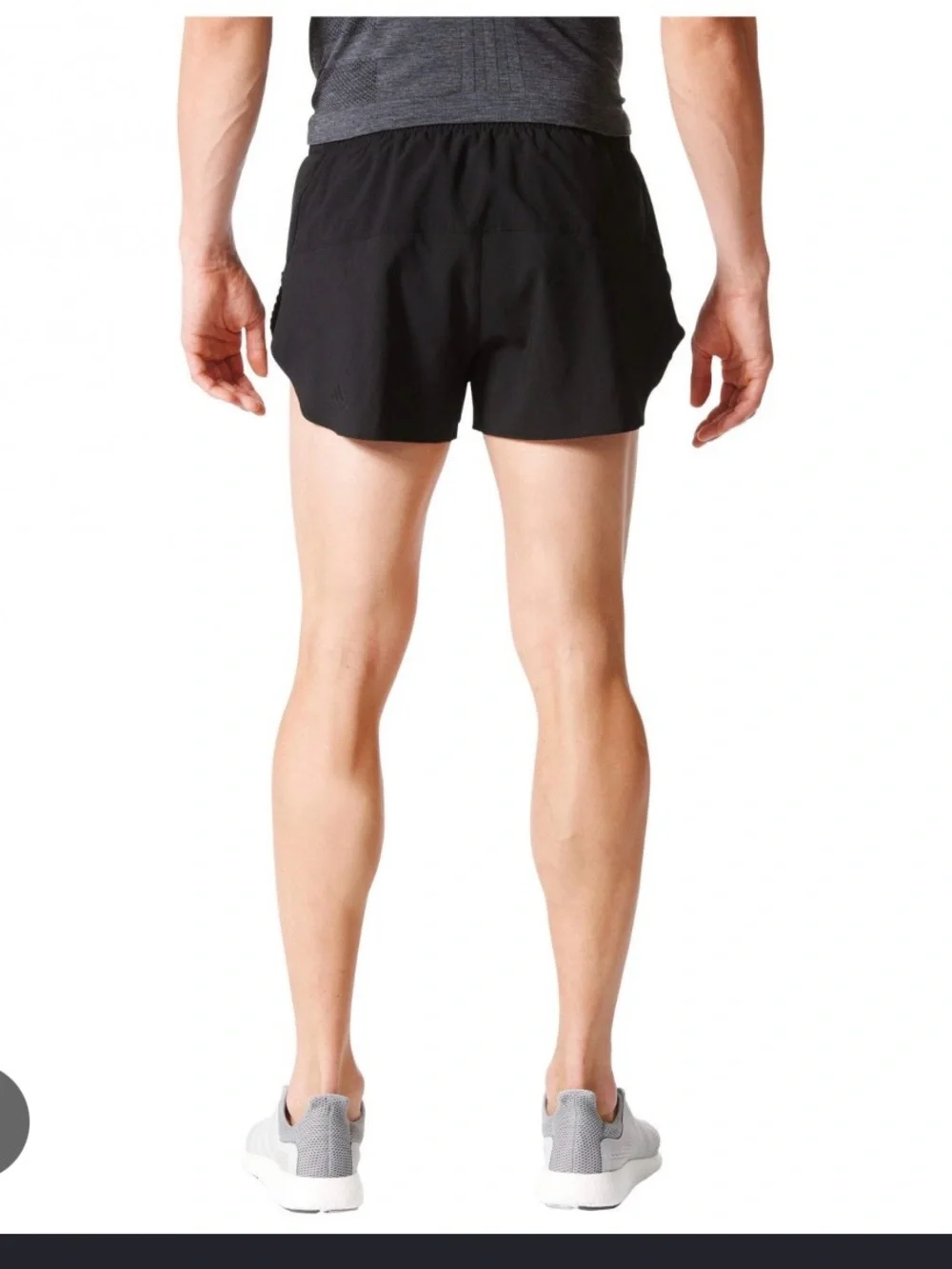 adidas Black Men's Athletic Running Shorts Supernova 3 inch split shorts medium